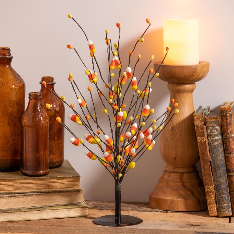 Plow & Hearth articles ménagers Arbre de table artificiel au maïs sucré d'Halloween 0BNZ2378