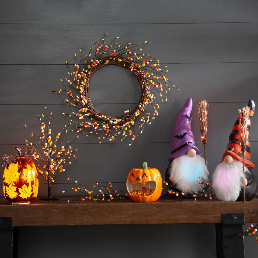 Plow & Hearth articles ménagers Arbre de table artificiel au maïs sucré d'Halloween 0BNZ2378