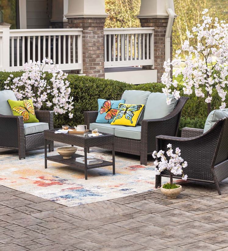 Plow & Hearth articles ménagers Faux cerisiers pleureurs à éclairage électrique intérieur/extérieur 0BNZ2334