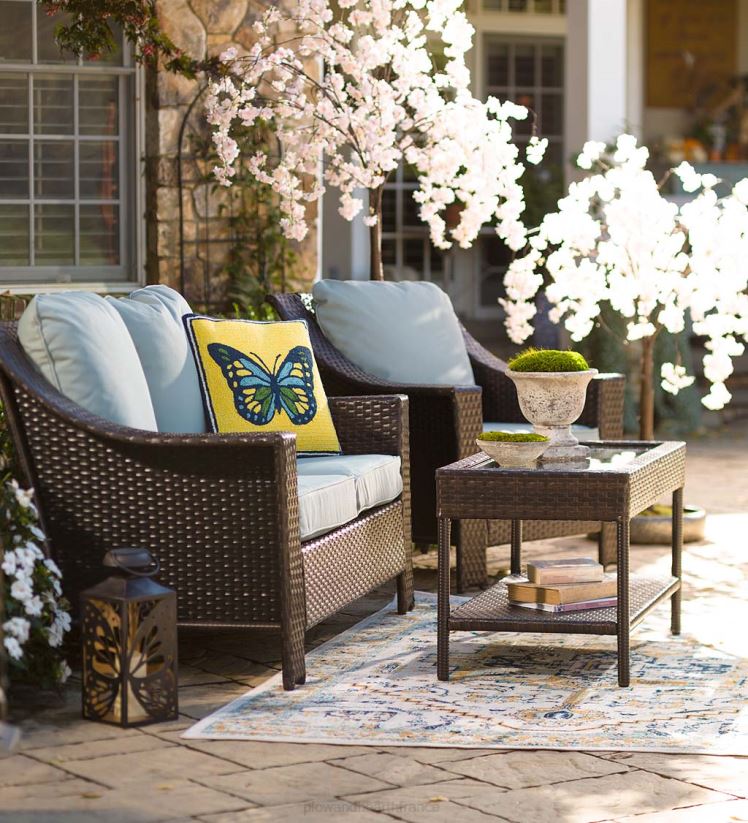 Plow & Hearth articles ménagers Faux cerisiers pleureurs à éclairage électrique intérieur/extérieur 0BNZ2334