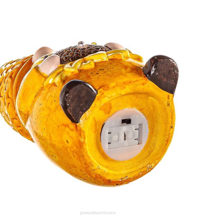 Plow & Hearth articles ménagers Gnome en nid d'abeille en céramique éclairé 0BNZ2383