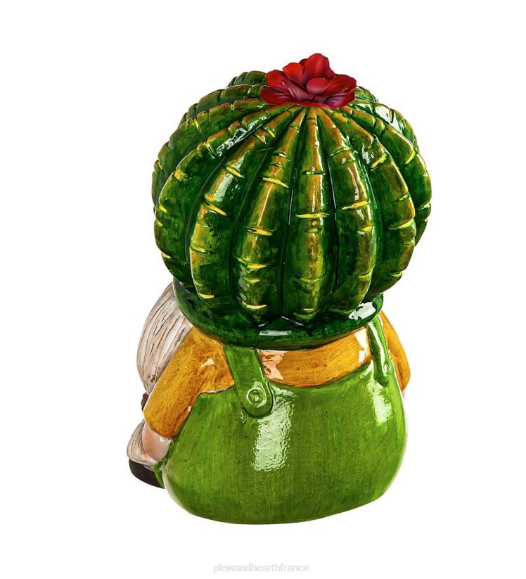 Plow & Hearth articles ménagers Gnomes de cactus en céramique éclairés, ensemble de 2 0BNZ2425