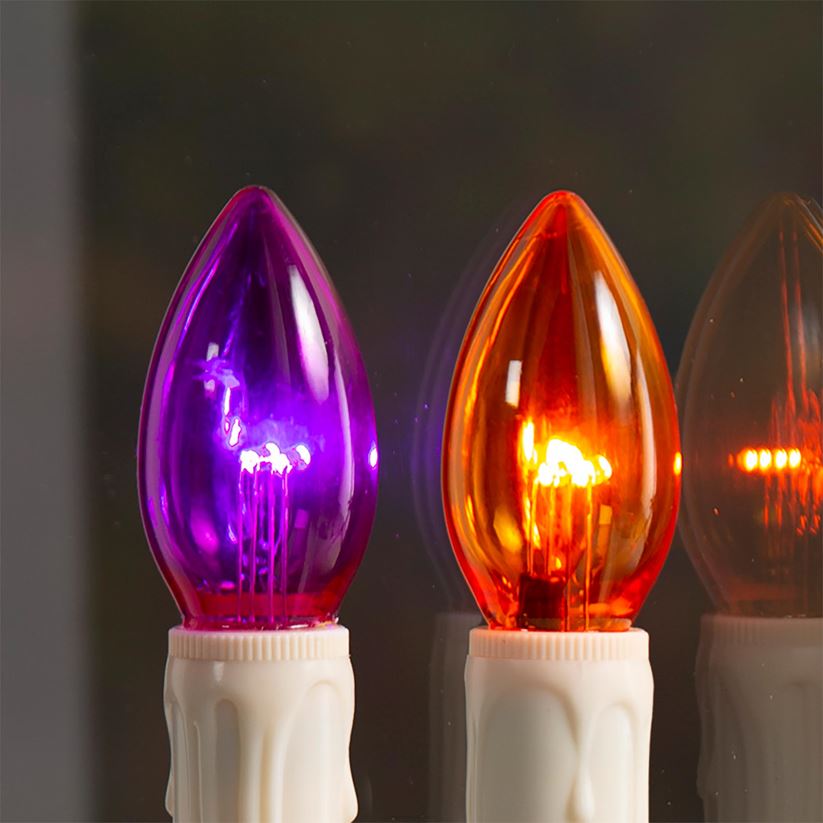 Plow & Hearth articles ménagers ampoules de rechange pour bougies à ventouse Halloween, lot de 2 - orange 0BNZ2363