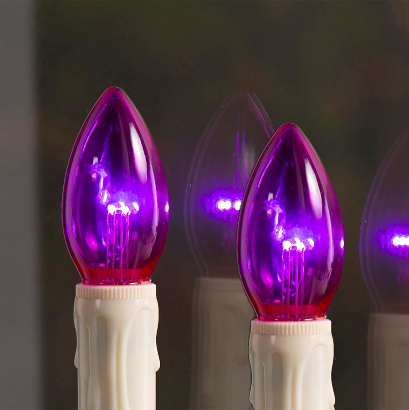 Plow & Hearth articles ménagers ampoules de rechange pour bougies à ventouse Halloween, lot de 2 - orange 0BNZ2363