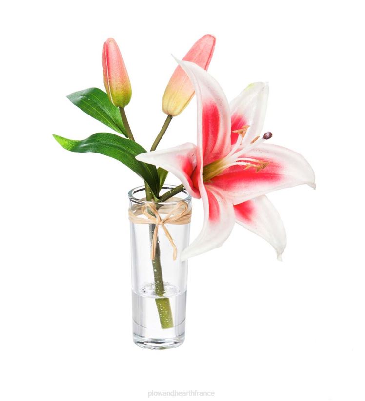 Plow & Hearth articles ménagers aspect réel, sensation de vrais lys stargazer, lot de 3 0BNZ2361