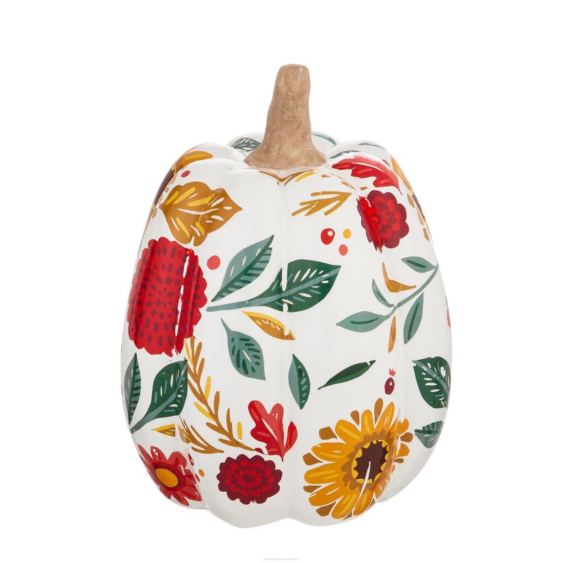 Plow & Hearth articles ménagers citrouilles en céramique imprimées intérieur/extérieur, lot de 3 0BNZ2381