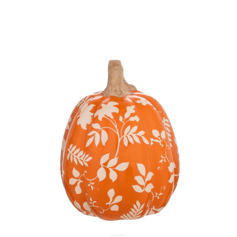Plow & Hearth articles ménagers citrouilles en céramique imprimées intérieur/extérieur, lot de 3 0BNZ2381