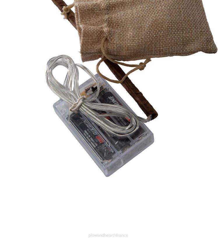 Plow & Hearth articles ménagers fausses branches d'herbe de pampa éclairées, ensemble de 2 - caramel 0BNZ2335