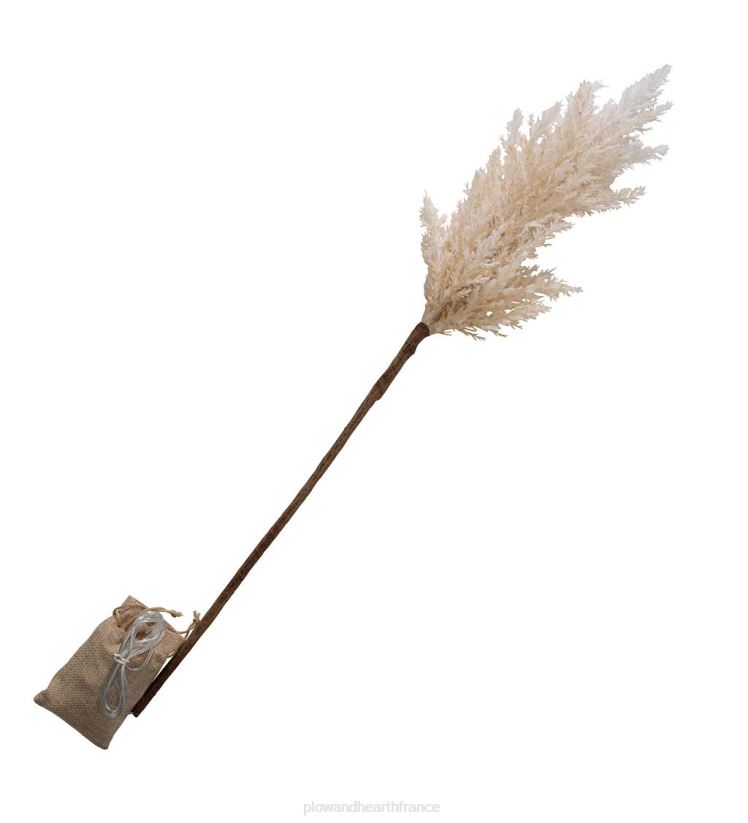 Plow & Hearth articles ménagers fausses branches d'herbe de pampa éclairées, ensemble de 2 - caramel 0BNZ2335