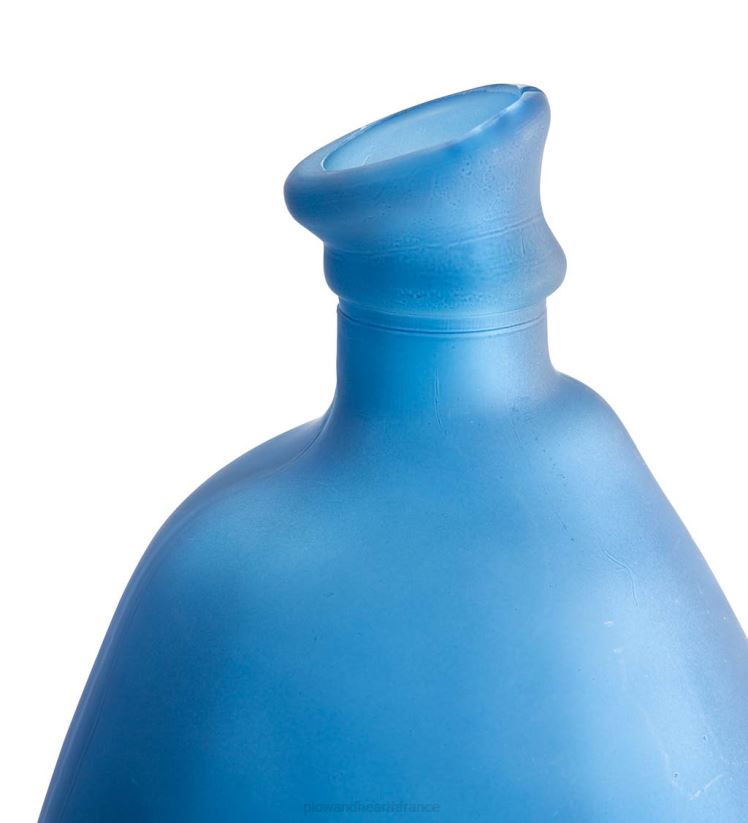 Plow & Hearth articles ménagers grand vase ballon en verre dépoli recyclé - marine 0BNZ2471