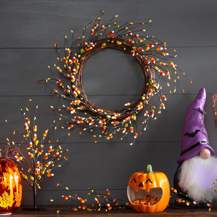 Plow & Hearth articles ménagers guirlande artificielle de maïs sucré d'Halloween 0BNZ2375