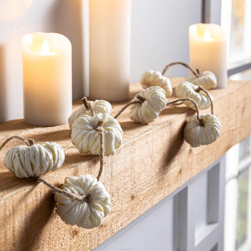 Plow & Hearth articles ménagers guirlande de corde de citrouille en papier 0BNZ2354
