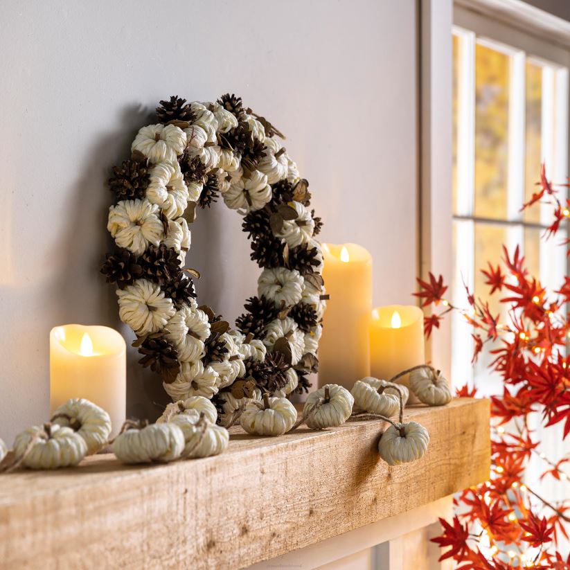 Plow & Hearth articles ménagers guirlande de corde de citrouille en papier 0BNZ2354