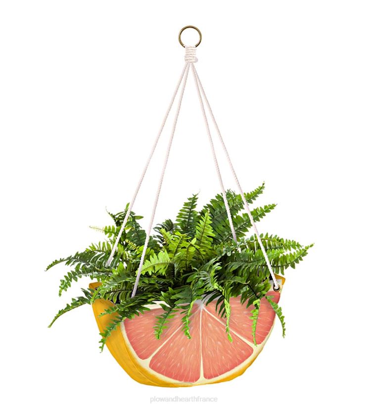 Plow & Hearth articles ménagers jardinières en tissu suspendues aux agrumes, lot de 3 0BNZ2439