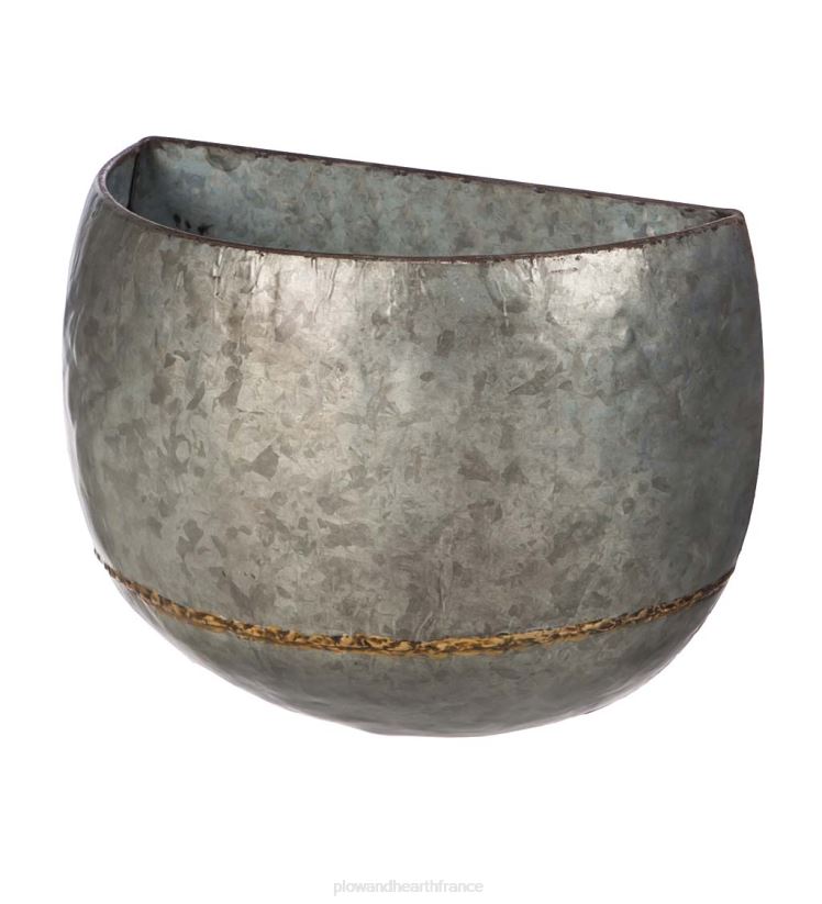Plow & Hearth articles ménagers jardinières murales en métal galvanisé, lot de 2 0BNZ2453
