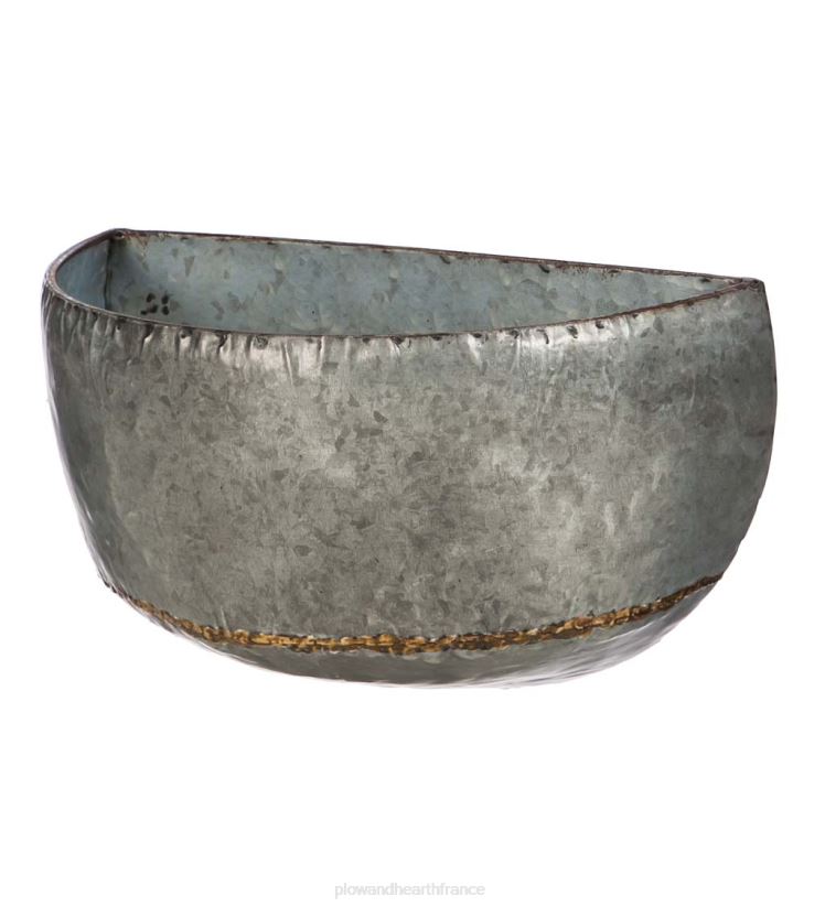Plow & Hearth articles ménagers jardinières murales en métal galvanisé, lot de 2 0BNZ2453