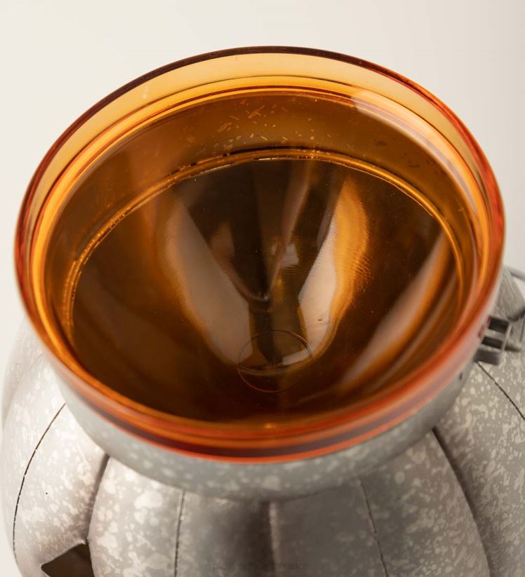 Plow & Hearth articles ménagers lanterne en métal citrouille d'Halloween avec bougie LED vacillante - argent 0BNZ2423