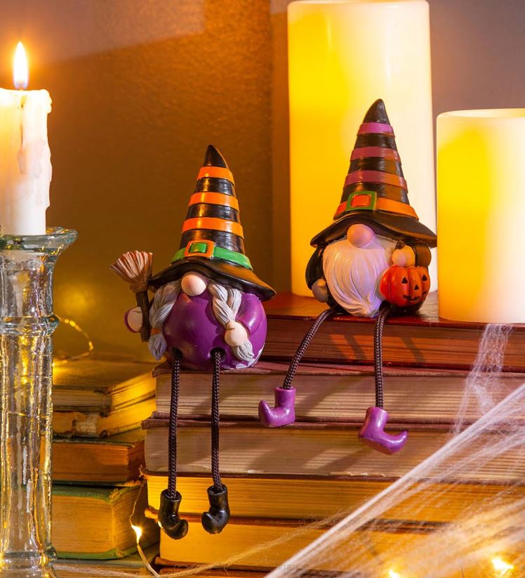 Plow & Hearth articles ménagers paire de gnomes aux pattes pendantes - tournesol 0BNZ2385