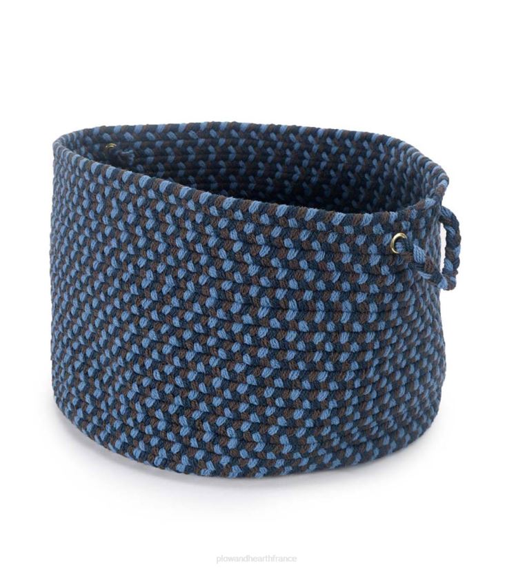 Plow & Hearth articles ménagers panier roanoke en polypro tressé avec poignées - noir multi 0BNZ2487