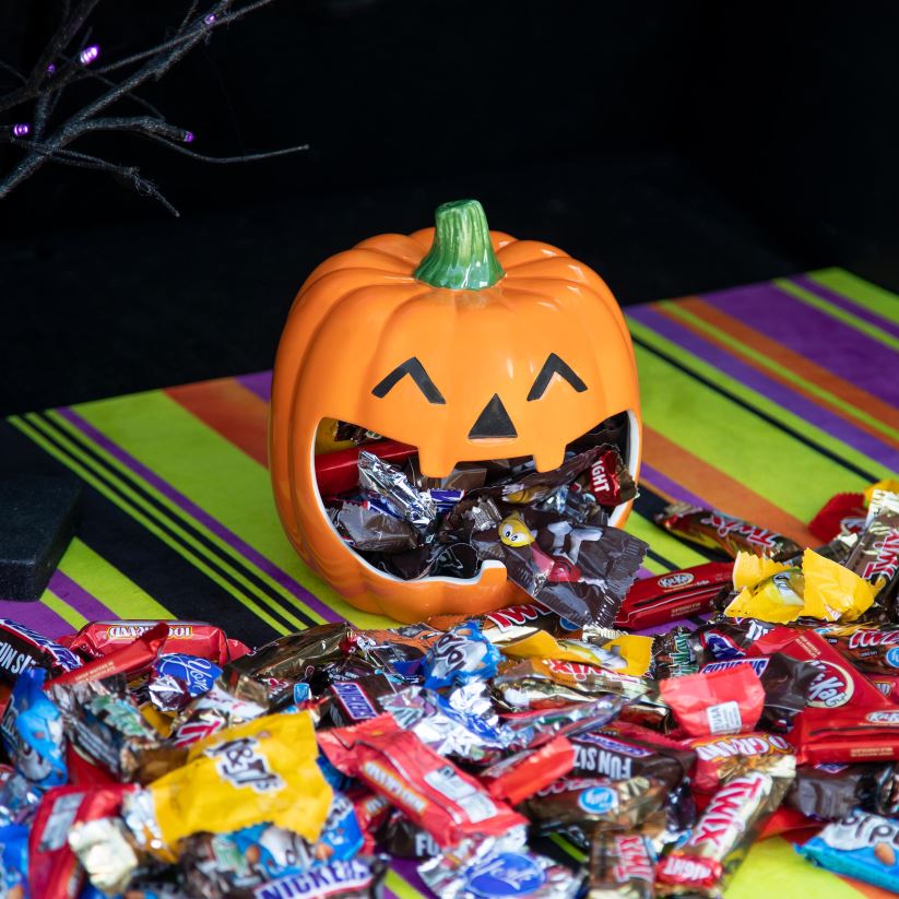 Plow & Hearth articles ménagers plats à bonbons à la citrouille en céramique, lot de 2 0BNZ2377