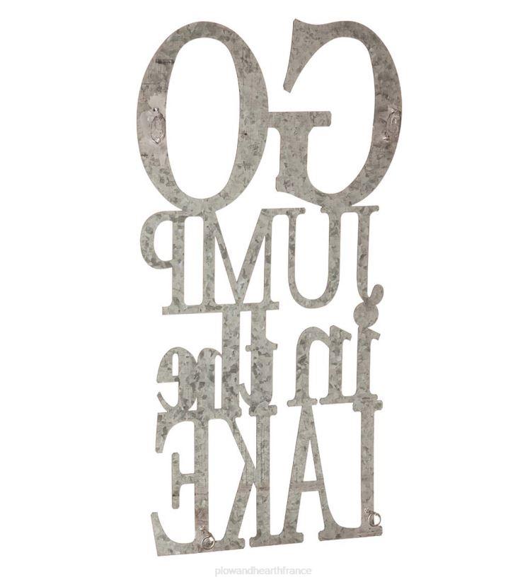 Plow & Hearth articles ménagers sauter dans le lac panneau en métal galvanisé 0BNZ2373