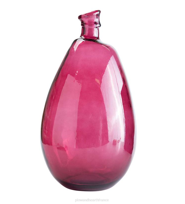 Plow & Hearth articles ménagers vase ballon en verre recyclé bleu fumé 0BNZ2393