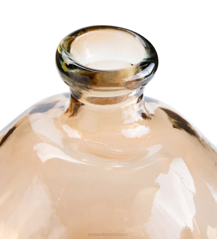 Plow & Hearth articles ménagers vase ballon en verre recyclé bleu fumé 0BNZ2393