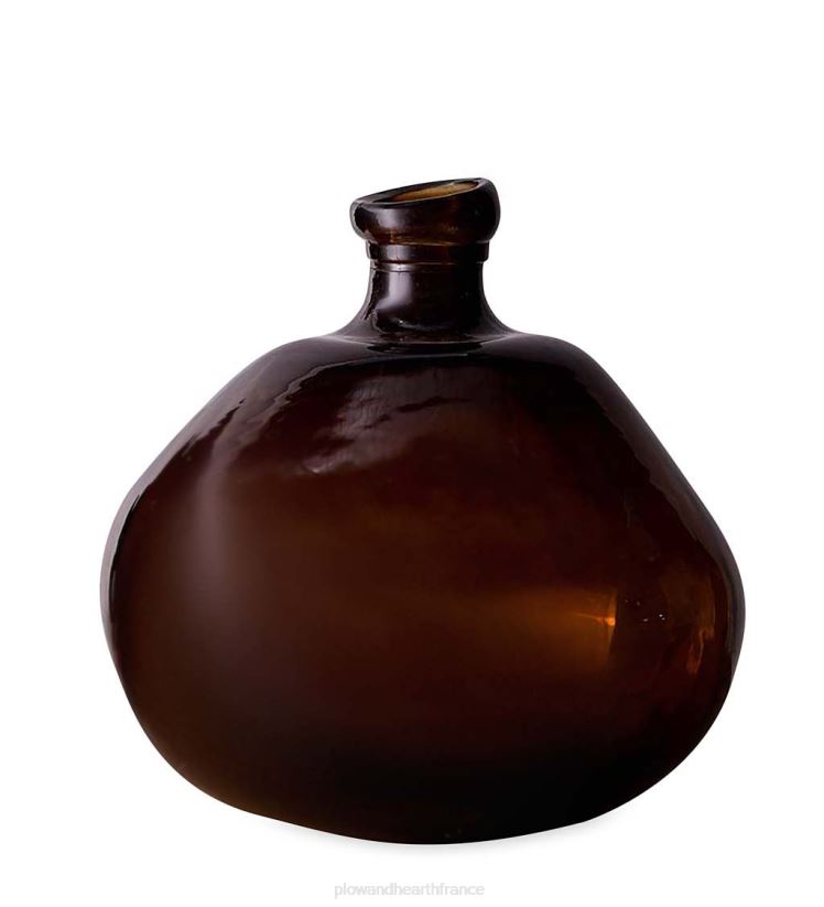 Plow & Hearth articles ménagers vase ballon en verre recyclé bleu fumé 0BNZ2393