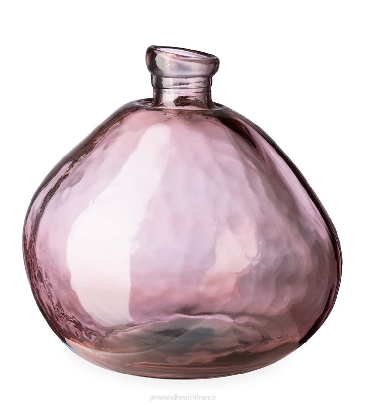 Plow & Hearth articles ménagers vase ballon en verre recyclé bleu fumé 0BNZ2393