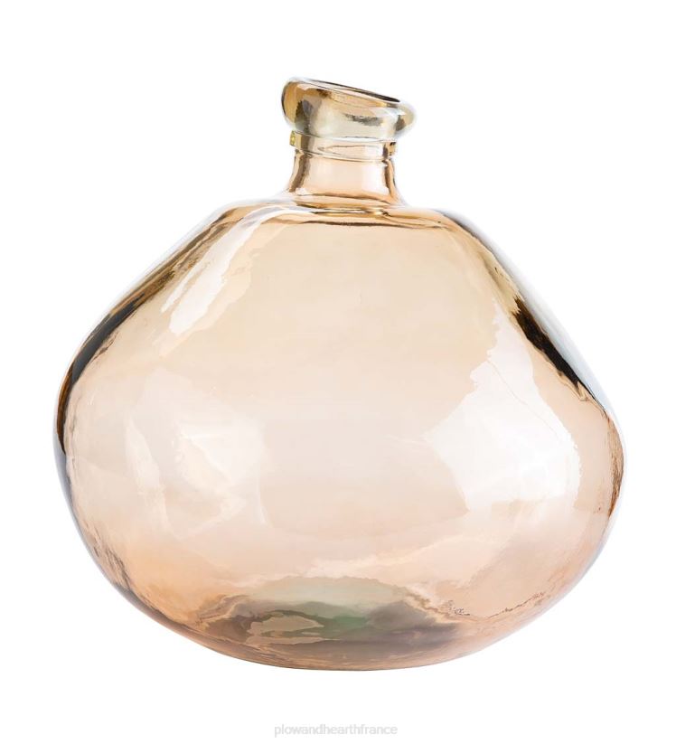 Plow & Hearth articles ménagers vase ballon en verre recyclé bleu fumé 0BNZ2393