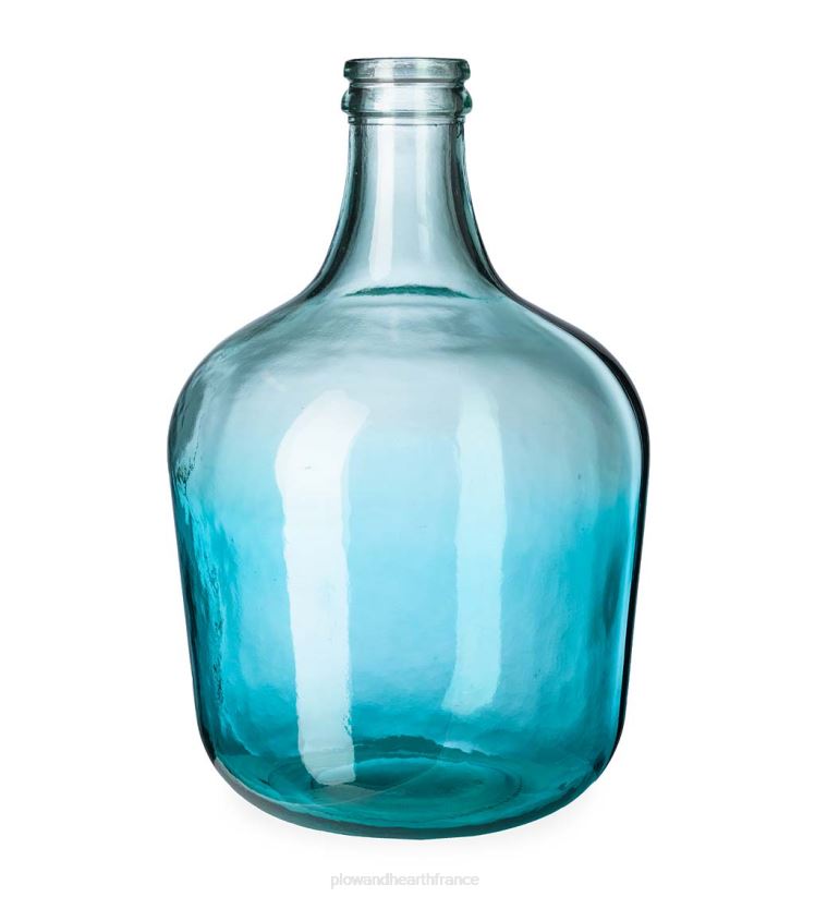 Plow & Hearth articles ménagers vases en verre recyclé bleu océan 0BNZ2430