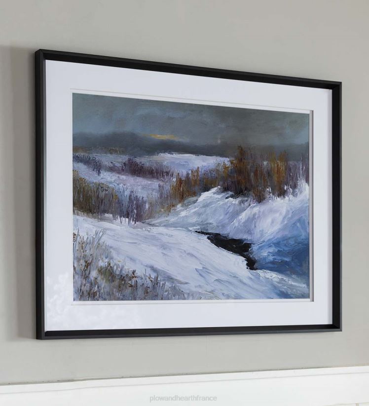 Plow & Hearth articles ménagers peinture d’art mural encadrée de neige fraîche 0BNZ2512