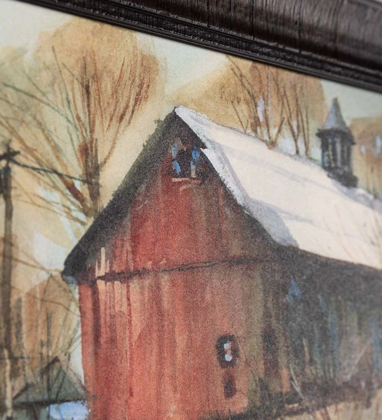 Plow & Hearth articles ménagers vieille grange de Cumington encadrée peinture d’art mural 0BNZ2532