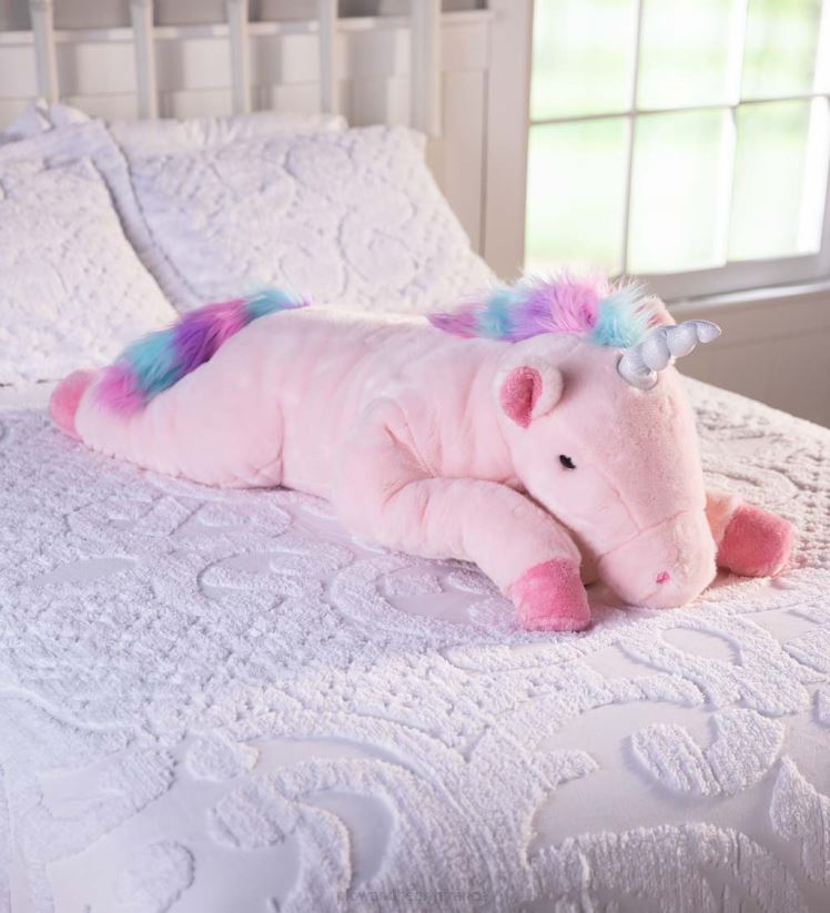 Plow & Hearth articles ménagers Oreiller de corps licorne surdimensionné en peluche, animal câlin 0BNZ2490