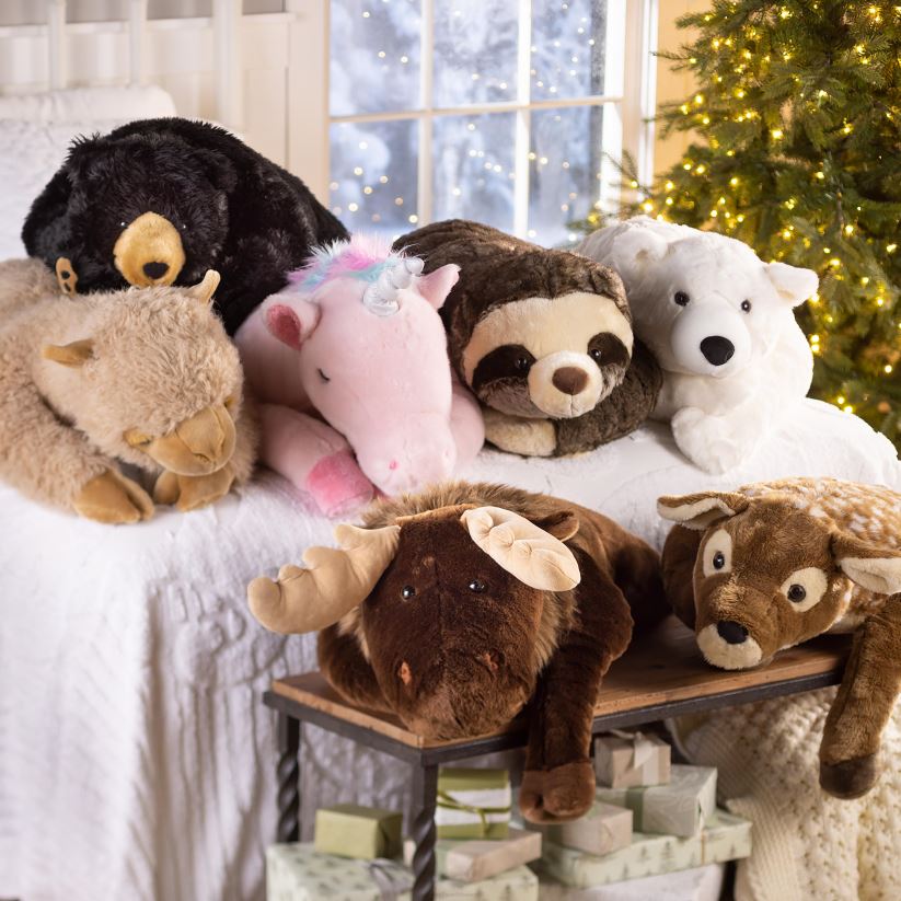 Plow & Hearth articles ménagers oreiller de corps animal câlin en peluche surdimensionné élan 0BNZ2491