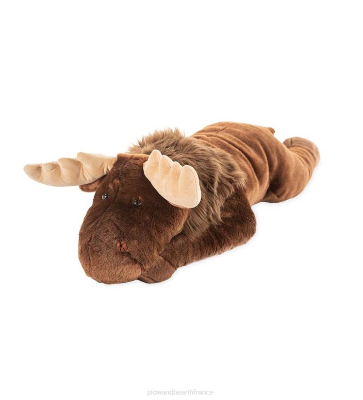 Plow & Hearth articles ménagers oreiller de corps animal câlin en peluche surdimensionné élan 0BNZ2491