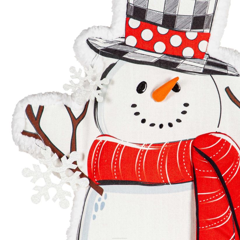 Plow & Hearth articles ménagers décor de porte de domaine de bonhomme de neige intérieur/extérieur 0BNZ1716