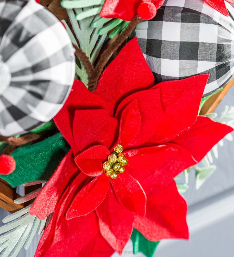 Plow & Hearth articles ménagers décor de porte panier à tabac poinsettia 0BNZ2274