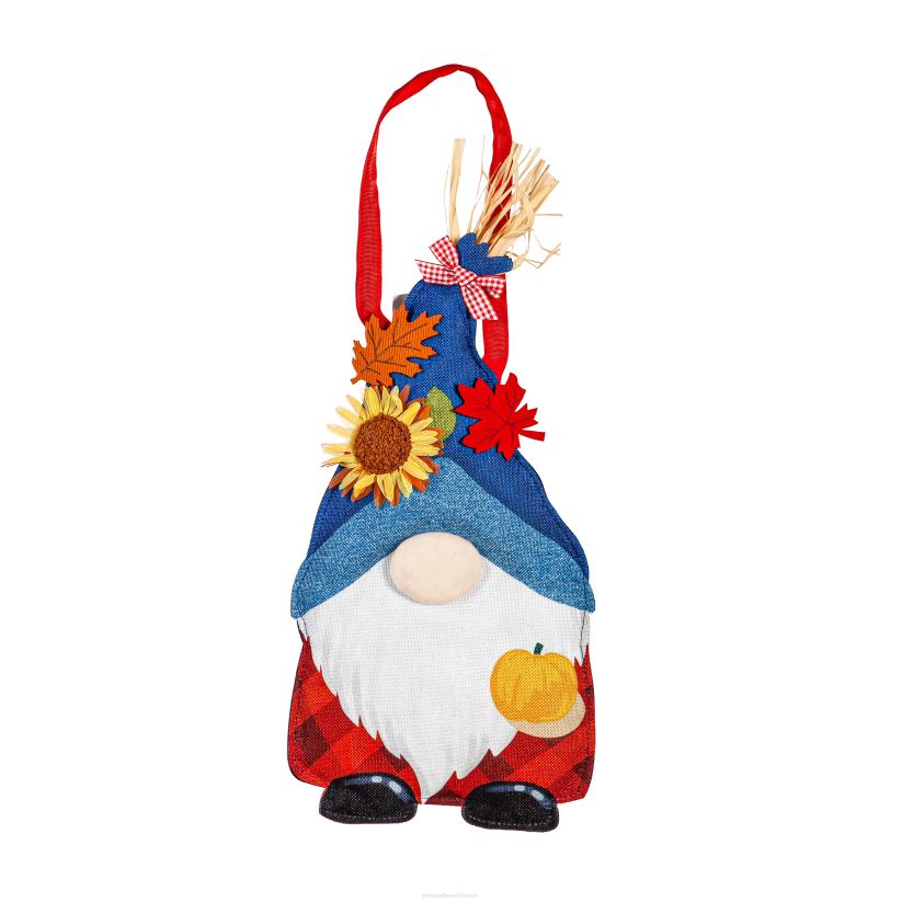 Plow & Hearth articles ménagers rendre grâce décor de porte gnome d'automne 0BNZ520
