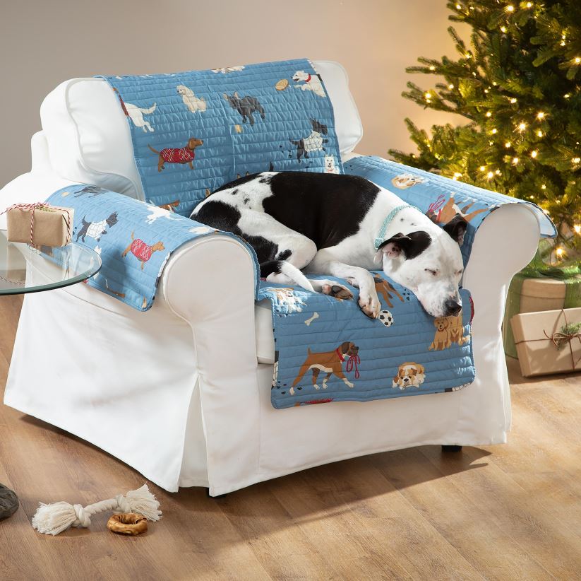 Plow & Hearth articles ménagers housse de protection pour meubles pour animaux de compagnie, design parc à chiens bleu 0BNZ2545