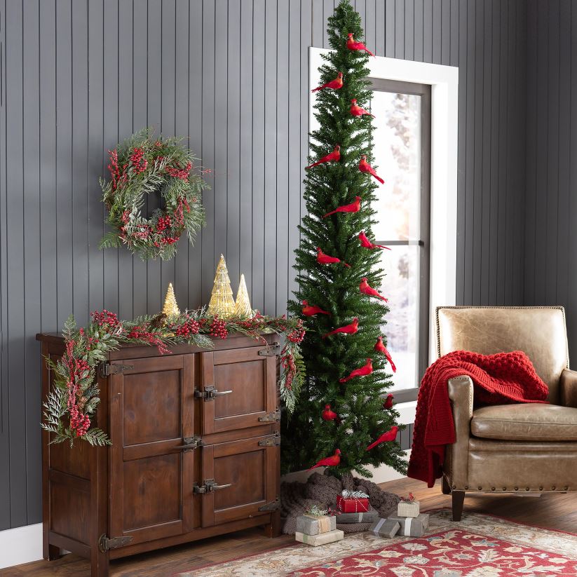 Plow & Hearth articles ménagers couronne de vacances de pins glacés de Chesterfield 0BNZ1696