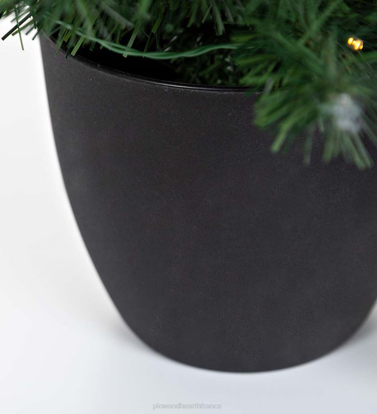 Plow & Hearth articles ménagers ensemble de décoration éclairé en pin Montfair pour porche des Fêtes dans une boîte 0BNZ1711