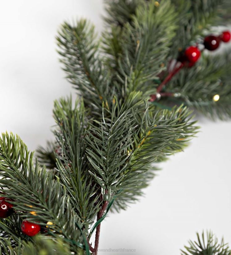 Plow & Hearth articles ménagers guirlande de vacances lumineuse gaulthérie 0BNZ1705