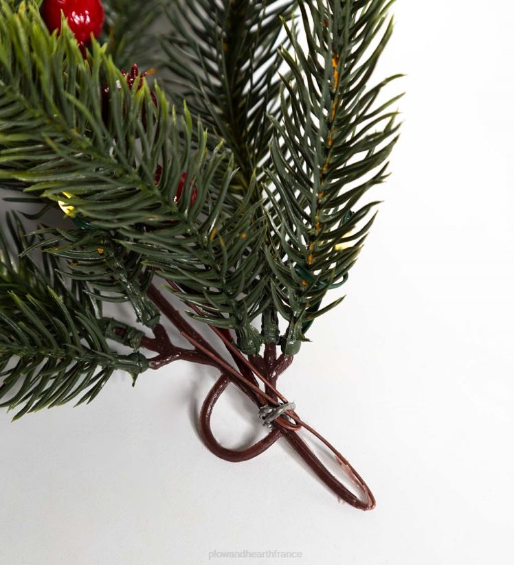 Plow & Hearth articles ménagers guirlande de vacances lumineuse gaulthérie 0BNZ1705