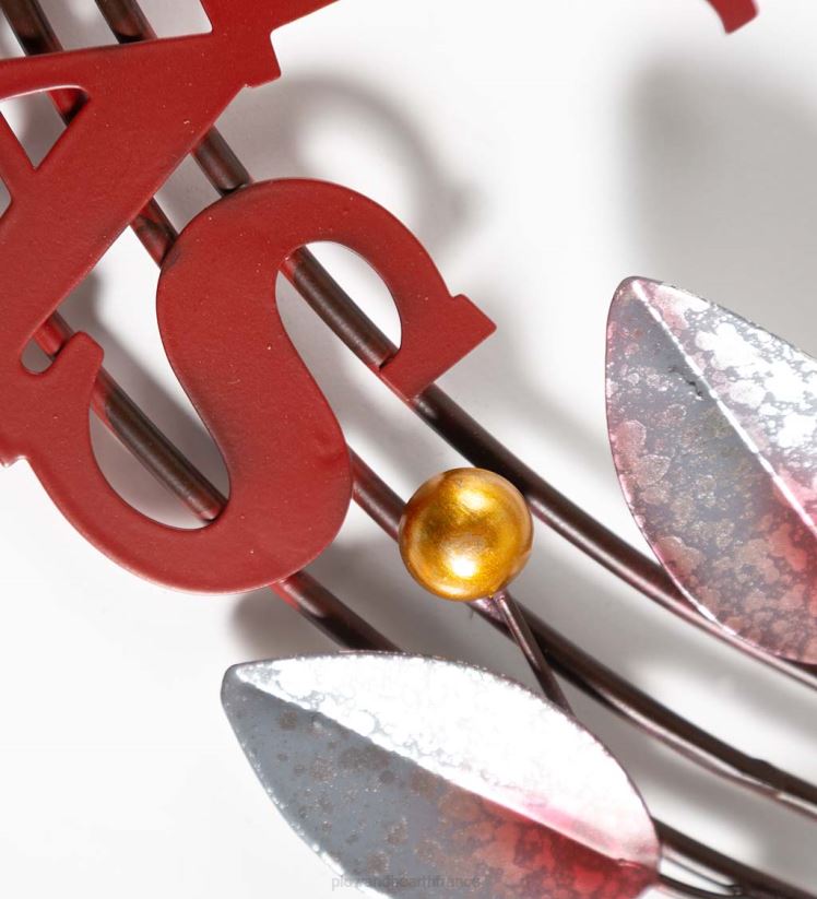 Plow & Hearth articles ménagers joyeux noël couronne en métal 0BNZ1703