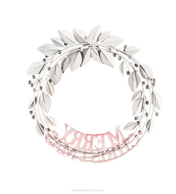 Plow & Hearth articles ménagers joyeux noël couronne en métal 0BNZ1703