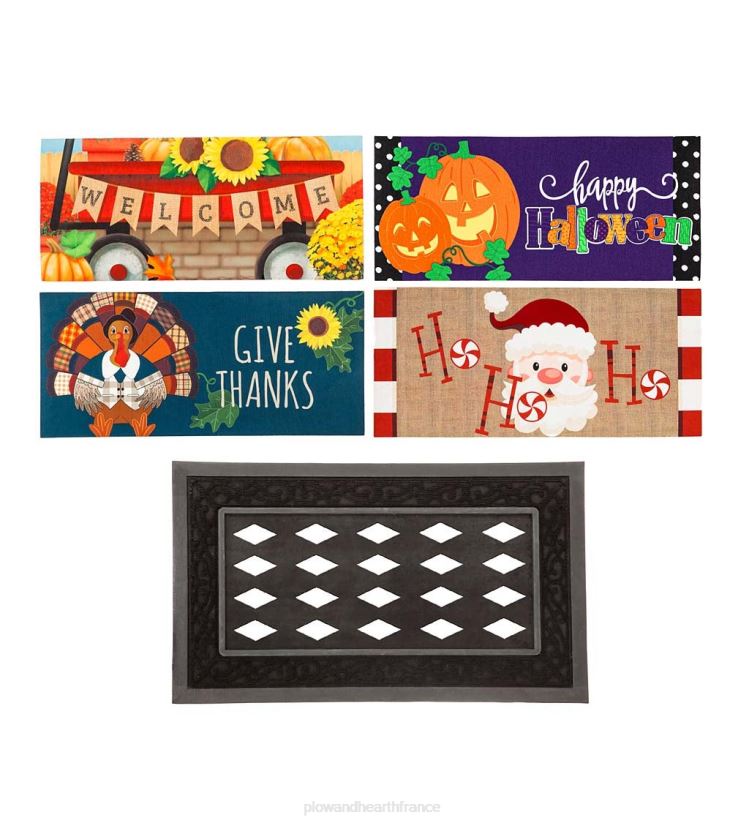 Plow & Hearth articles ménagers ensemble de tapis sassafras des fêtes 0BNZ1746