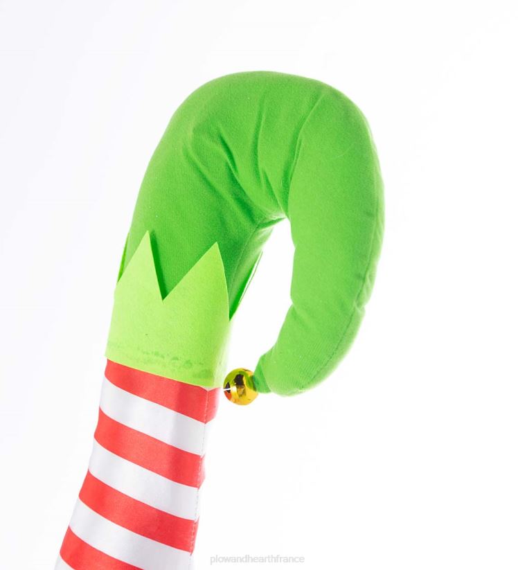 Plow & Hearth articles ménagers pattes d'elfe rayées des Fêtes, lot de 2 0BNZ1738