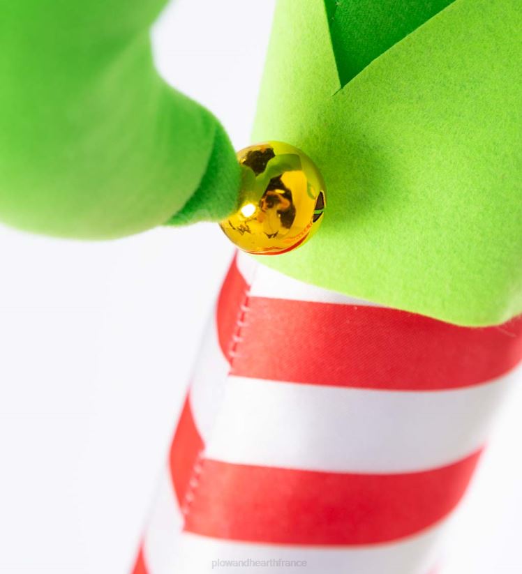 Plow & Hearth articles ménagers pattes d'elfe rayées des Fêtes, lot de 2 0BNZ1738