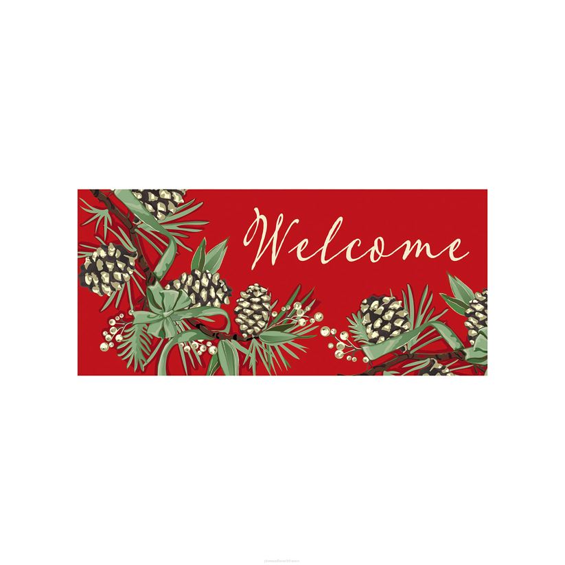 Plow & Hearth articles ménagers tapis d'interrupteur de bienvenue en pin sassafras 0BNZ1719